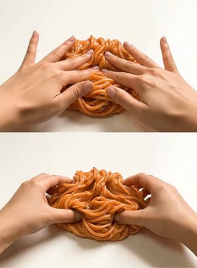 Food Slime ASMR AI video cover showing slime and food textures