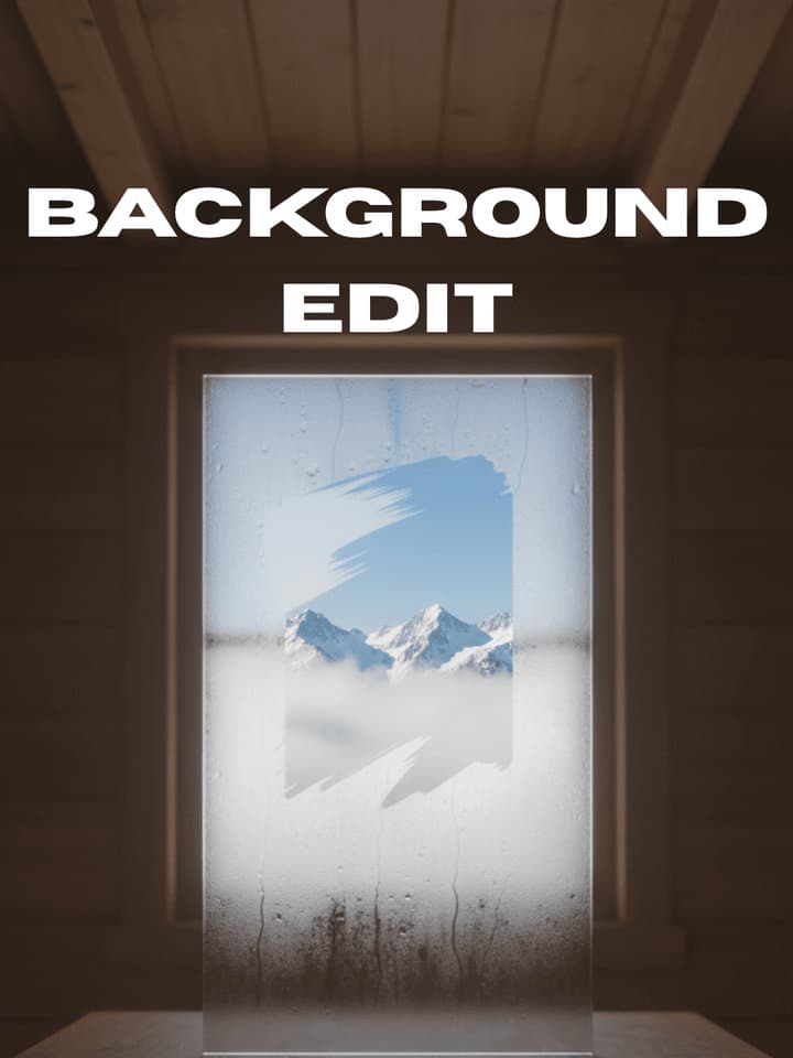 AI background removal and editing workflow example showing clean cutout