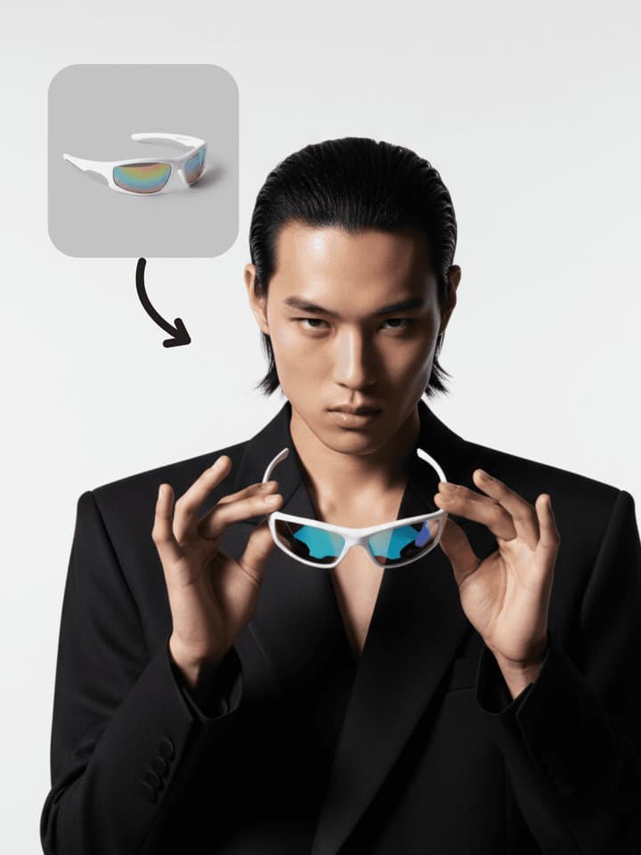 AI editorial photography example showing fashion campaign imagery